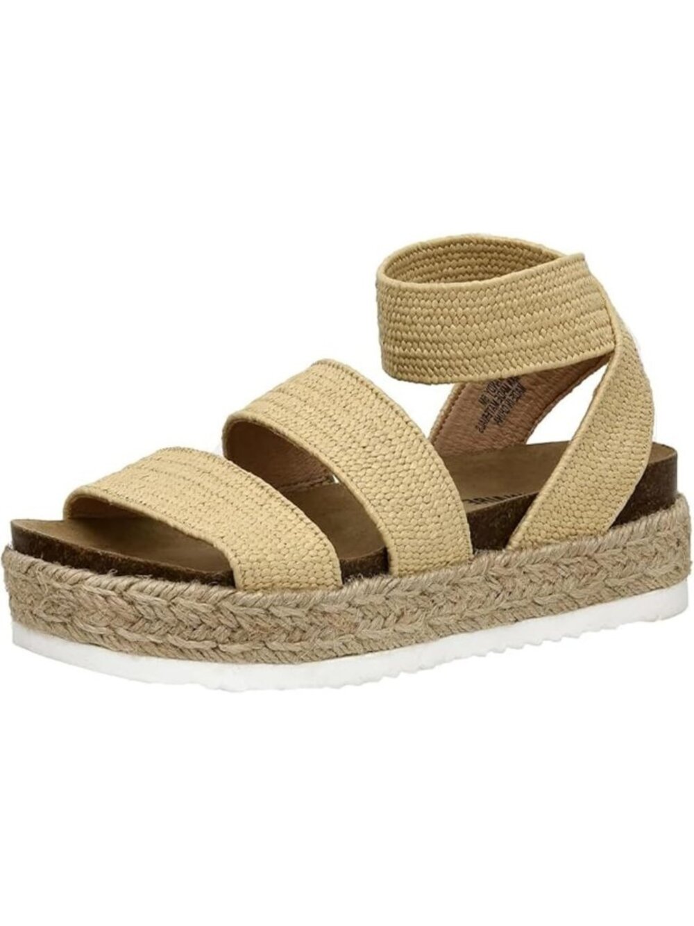 Strappy Espadrille Platform Sandals for Women | Low Wedge Heel Comfort Shoes